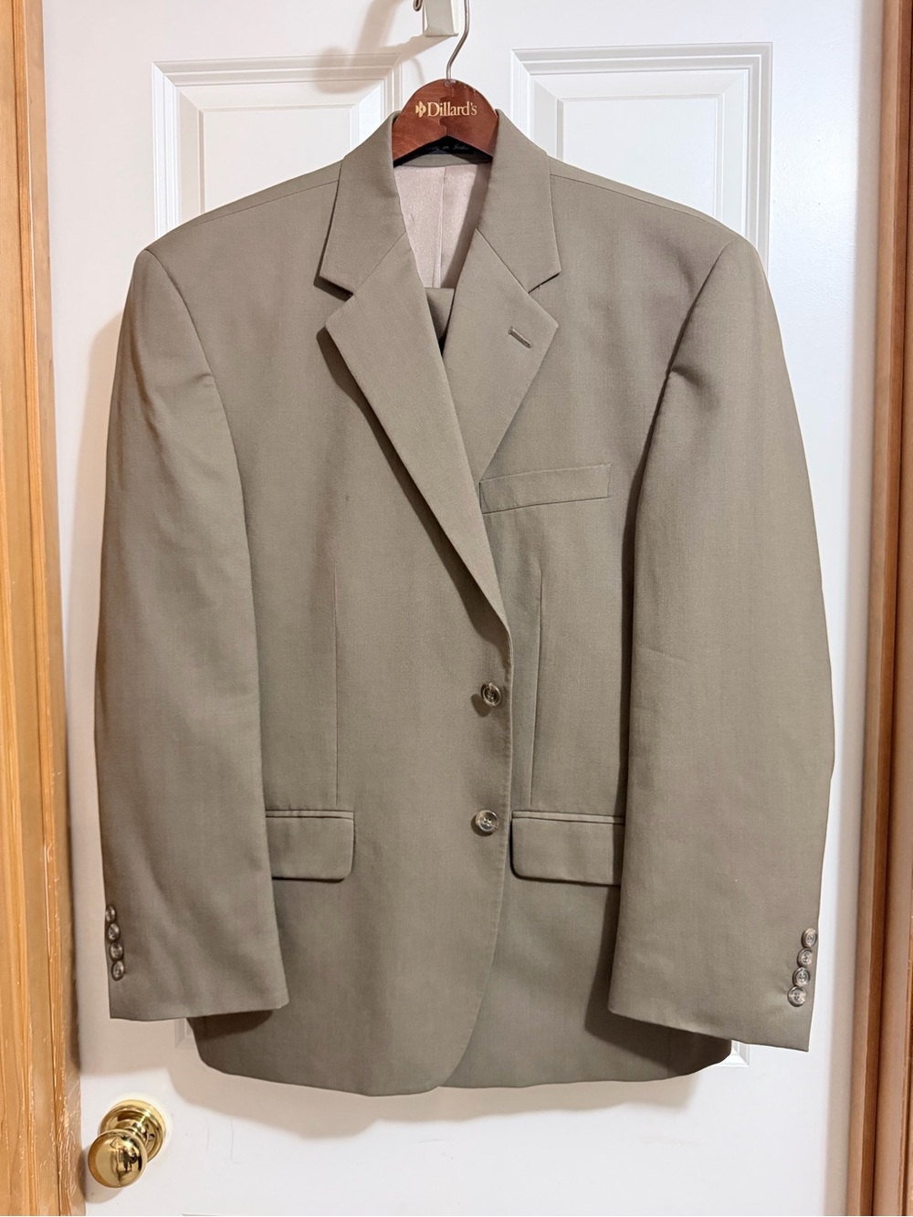 Chaps Men's Two-Button Suit - Light Taupe